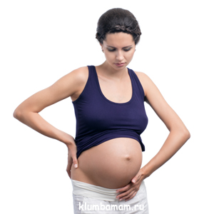 pregnant woman with stomach pain